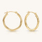 14K Yellow Gold Classic Polished Hoop Earrings - Unisex