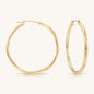 14K Yellow Gold Classic Polished Hoop Earrings - Unisex