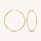 14K Yellow Gold Classic Polished Hoop Earrings - Unisex