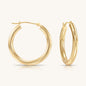 14K Yellow Gold 3mm Tube Chunky Hoops with Classic Design