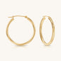 14K Yellow Gold 3mm Tube Chunky Hoops with Classic Design