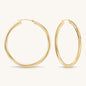 14K Yellow Gold 3mm Tube Chunky Hoops with Classic Design