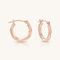 14K Rose Gold Classic Polished Hoop Earrings - Unisex